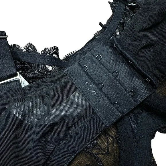 Soma Black Sensuous Lace Unlined Bra Size 38DDD Sexy Comfy - Picture 7 of 7